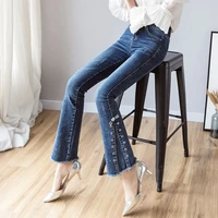jeans womens 2021 spring new chic slim stretch sexy trousers flared pants female trend high waist jeans calca feminina jeans