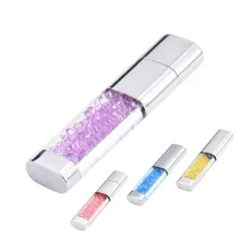 Fashionable Crystal Metal USB Flash Drive POWERONE 4GB Memory Stick Gifts (order more than 10 pieces, free logo)