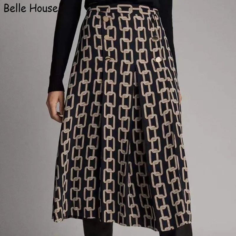 

Юбка-миди Женская длинная в английском стиле, с принтом