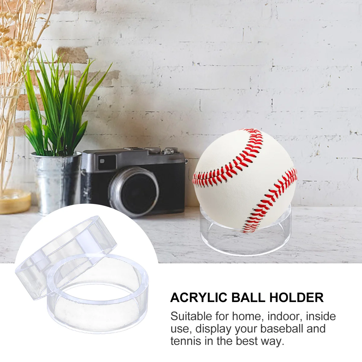 

Acrylic Holder Display Stand Baseball Tennis Display Rack for Home
