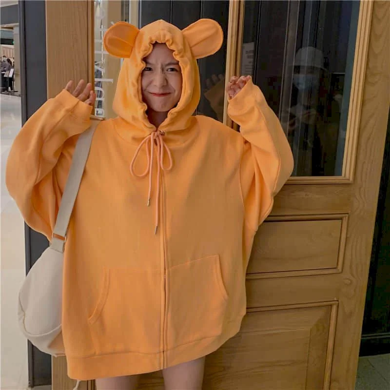 

New Autumn Harajuku Sweatshirt Women Normcore Pullovers Long Sleeve Hooded Jumpers Loose Funny Solid Hoodies Minimalist Tops