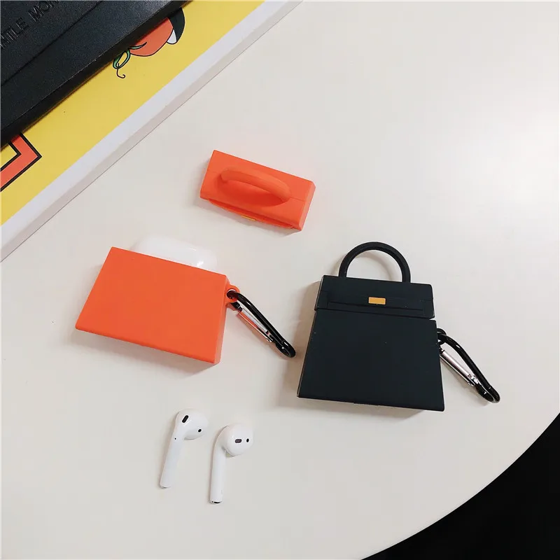 3D Роскошная брендовая Сумка Хобо Сумка для наушников Чехлы для Apple Airpods 1/2 силиконовый защитный чехол для наушников Аксессуары