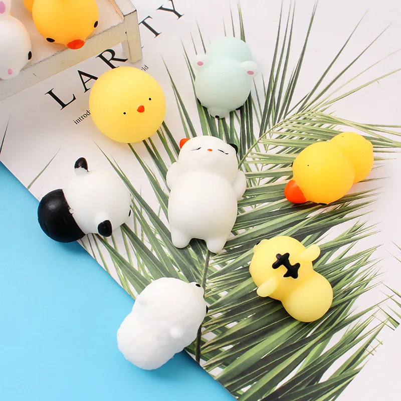 Мини игрушка животные для малыша Кот мягкий милый липкий Антистресс мяч