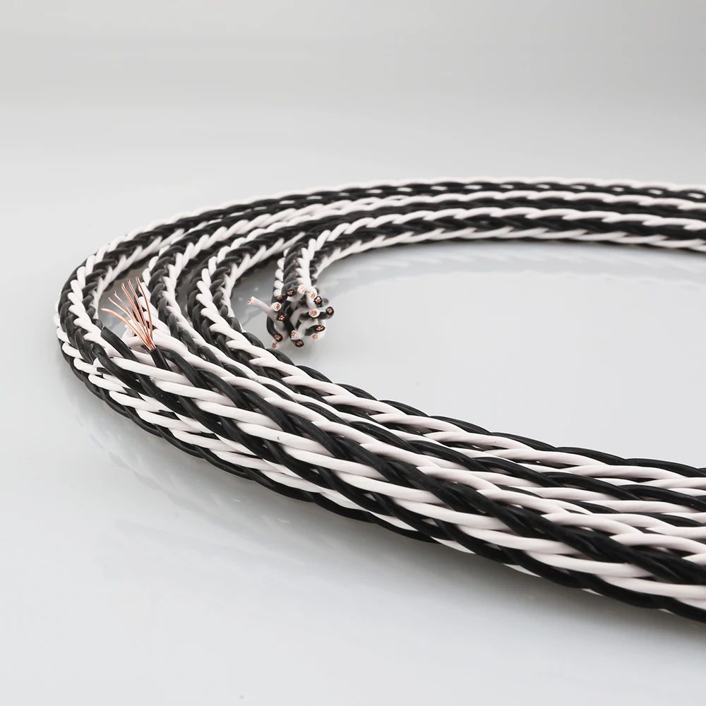 

1 Meter High Quality 8TC OCC Copper Wire Cable for HIFI Audio Speaker Amplifier Turntable CD Player