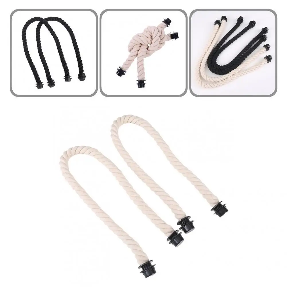 

2 Colors 1 Pair Unique Stretchy Anti-cracking Pull Rope Handle Portable Hemp Rope Handle Tear-resistant for Travel