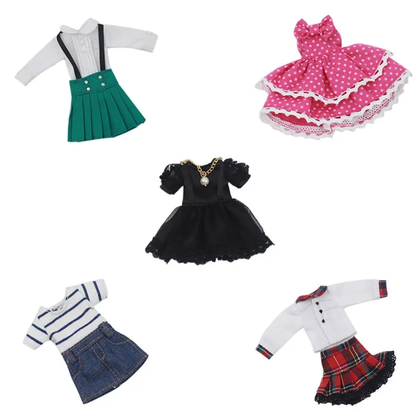 Кукла Middle Blyth летнее платье костюм милая детская одежда в подарок игрушка 1/8 20 см