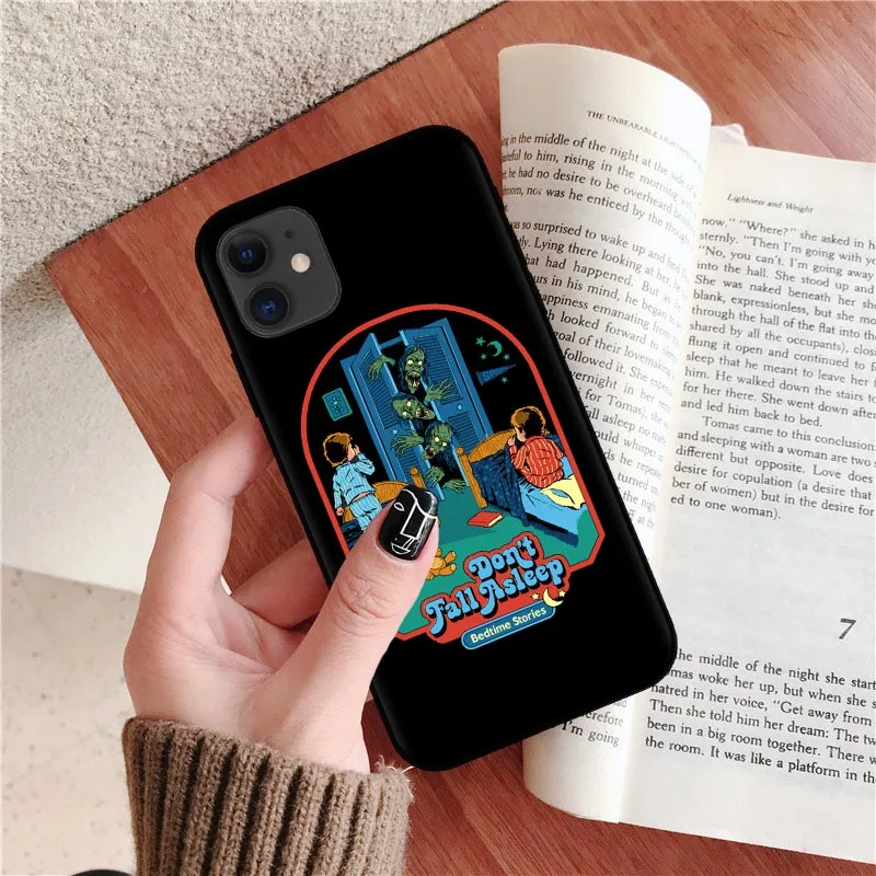 T7934 Funny Halloween Satan Vintage Let's Summon Demons Graphic Black silicone Phone Case For iPhone XR X XS 11 Pro Max 8 7 6 6S Plus - Цвет: T7934