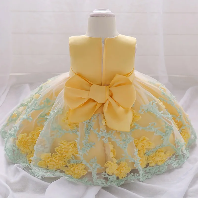 

Fashion Girl Dress Floral Design Mesh Dresses Casual Party Children Pageant Princess Dress