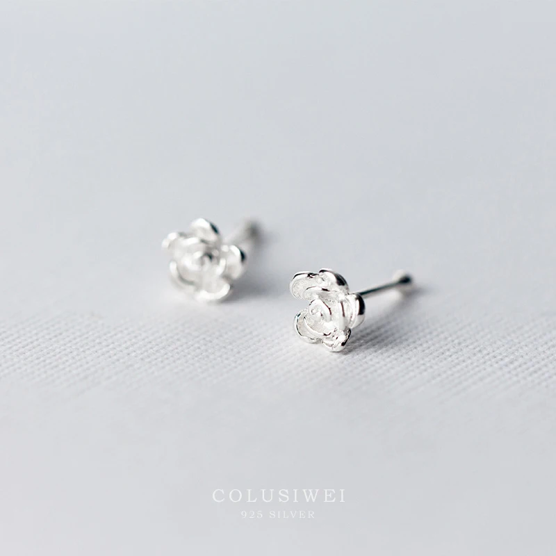 Colusiwei Новое поступление подлинное серебро 925 пробы романтическая роза маленькие