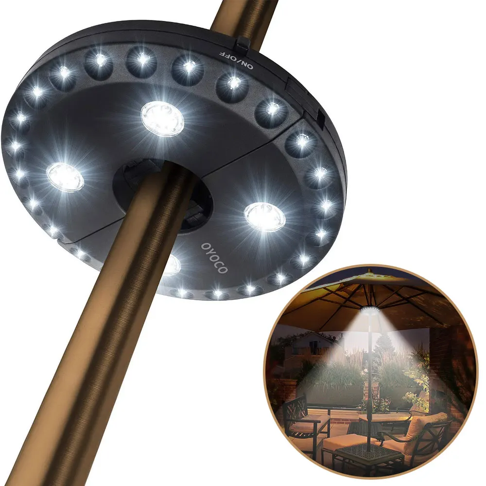 Многофункциональный съемный светильник зонт для патио с 3 режимами яркости