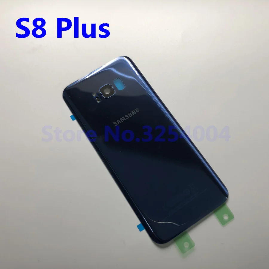 Чехол на заднюю батарейку для samsung Galaxy S8 G950 S8+ G955 S8 Plus Задняя стеклянная крышка корпуса+ клей+ стеклянная рамка для объектива камеры