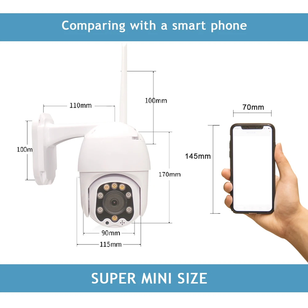 Уличная Беспроводная скоростная купольная IP-камера CTVMAN 1080P Wi-Fi PTZ ONVIF 2 МП ИК