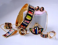 010 cloisonne enamel jewelry european and american style 4pcs sets