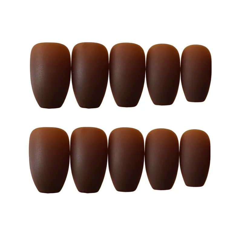 

Wholesale Mixed 12 sets 24pcs Coffin Ballerina Fake Nails Full Cover Matte False Nail Tips Finger Artificial Nail Art Salon