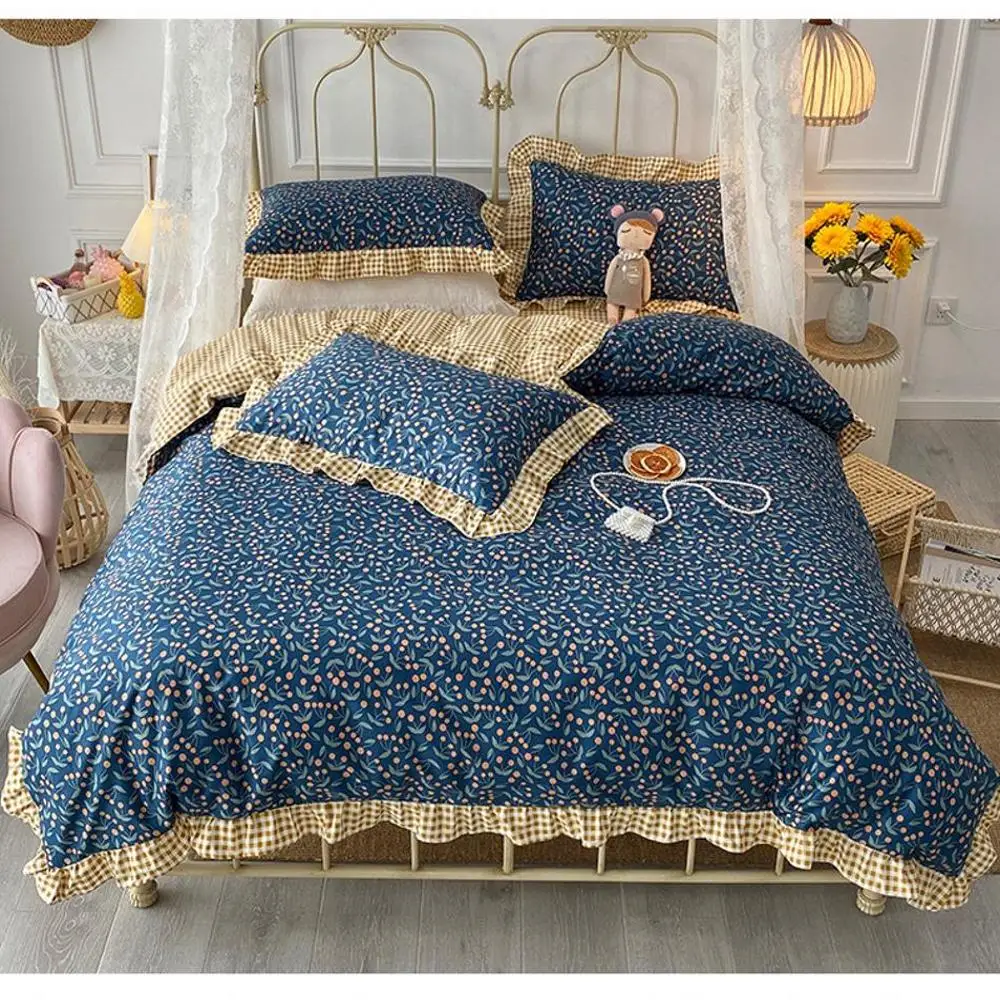 

Korean style lace cute duvet cover bedding princess style warm skin-friendly bed linen