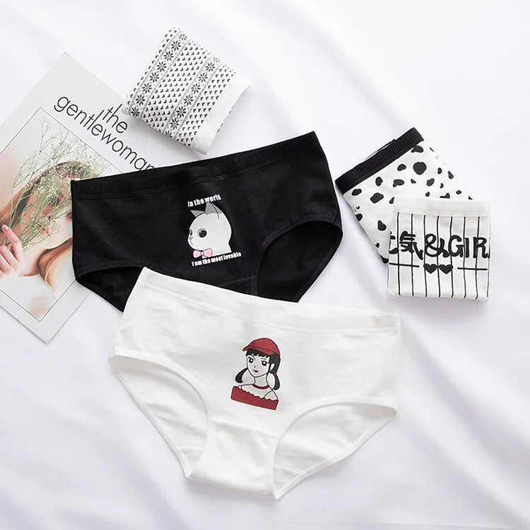 Женские трусики хлопковые трусы для девочек с мультяшным принтом женское