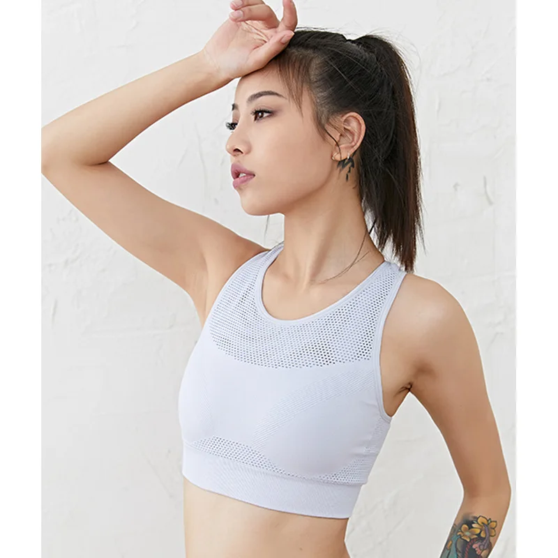 Женский бюстгальтер для бега без стальных колец с вырезом фитнеса спортивный