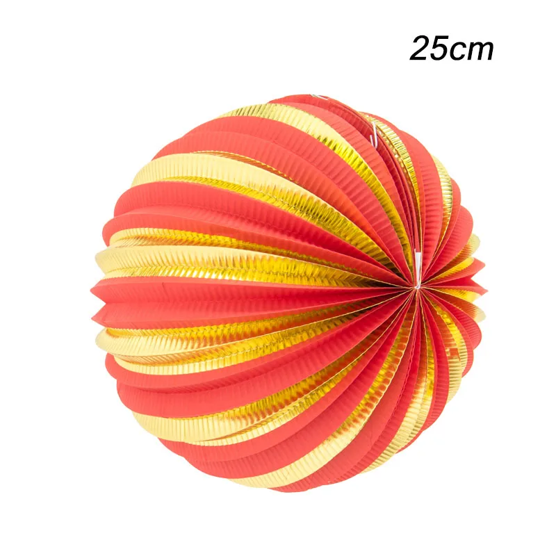 25cm 19 см плиссе в гармошку бумажный фонарь s арбуз Фонарь Свадебная вечеринка День рождения Свадебные украшения украшение для домашнего события - Цвет: 25cm