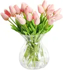 20 голов искусственные тюльпаны цветы букет для дома, комнаты, офиса вечерние свадебные украшения отличный подарок идея для Дня матери