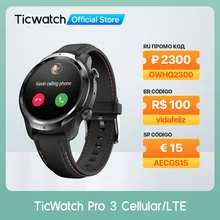 TicWatch Pro 3 LTE Wear OS Smartwatch Vodafone DE/UK Mens Sports Watch Snapdragon Wear 4100 8GB ROM 3 to 45 Days Battery Life