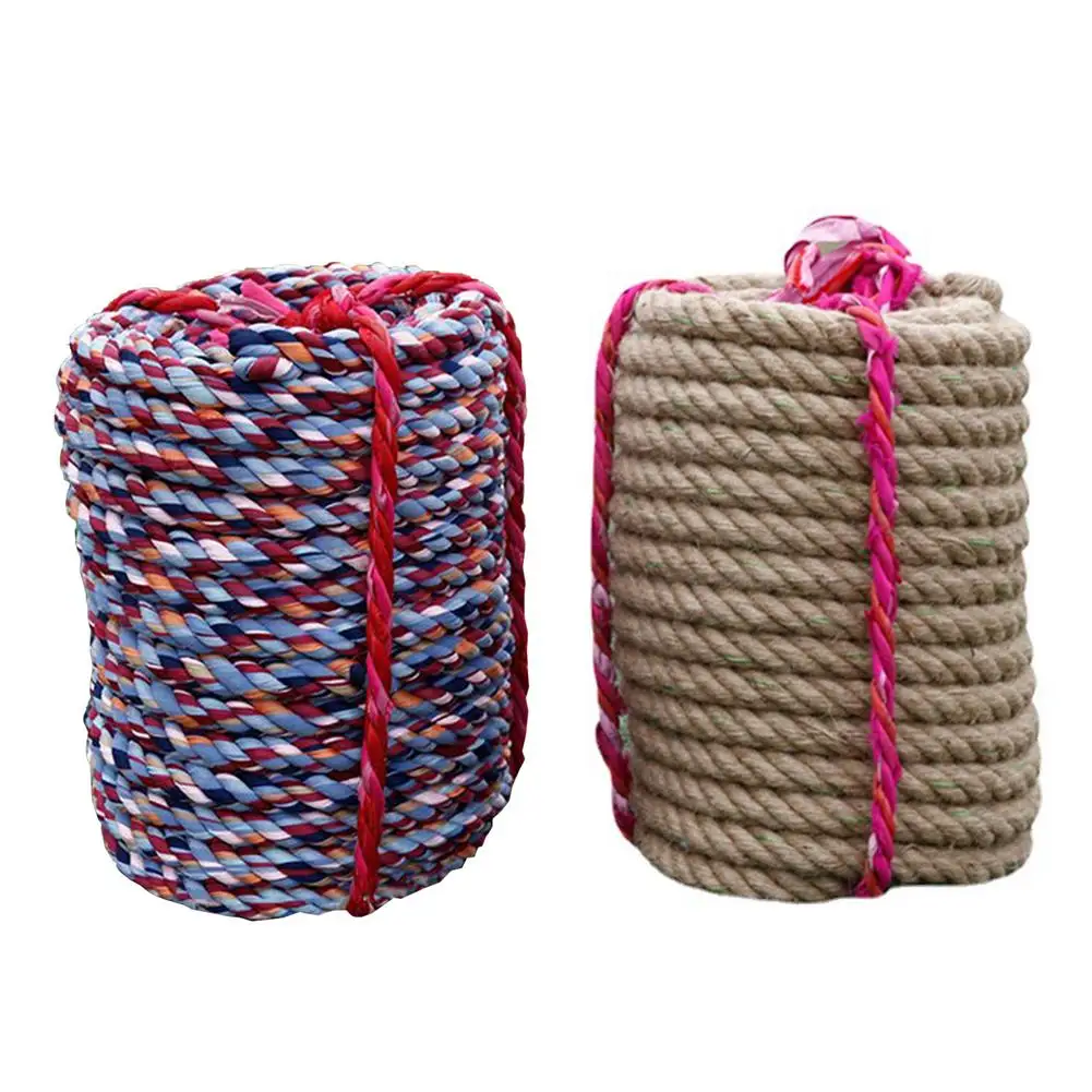 

Скрученный джутовый канат многофункциональная и натуральная красочная утолщенная джутовая веревка, натуральный сверхпрочный веревочный ...