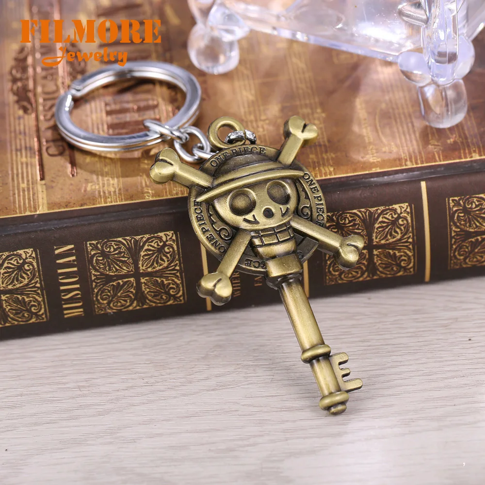 Одна штука аниме брелок OP Солнечный Луффи белая борода бронзовая подвеска дружба