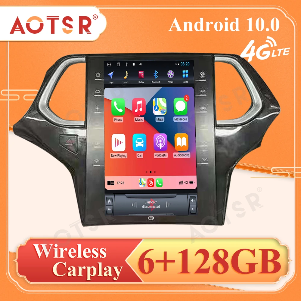 

Автомагнитола Trumpchi GS4, 6 + 128 ГБ, 11,8 дюйма, Android 10, GPS-навигация, стерео, головное устройство, мультимедийный DVD-плеер