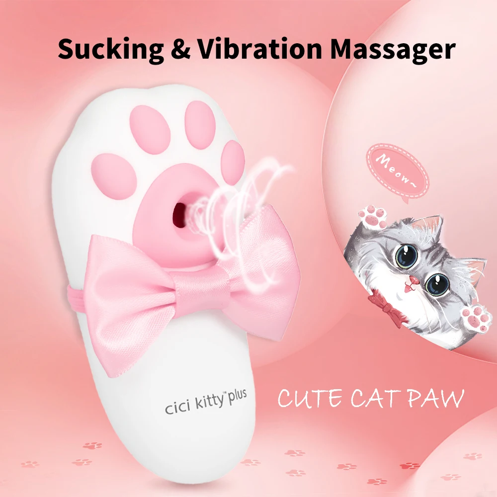 Вакуумный вибратор Кошачий коготь для женщин присоска Стимулятор клитора