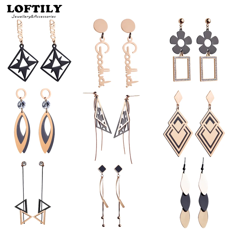 Корейские серьги большие с подвеской для женщин современные женские винтажные