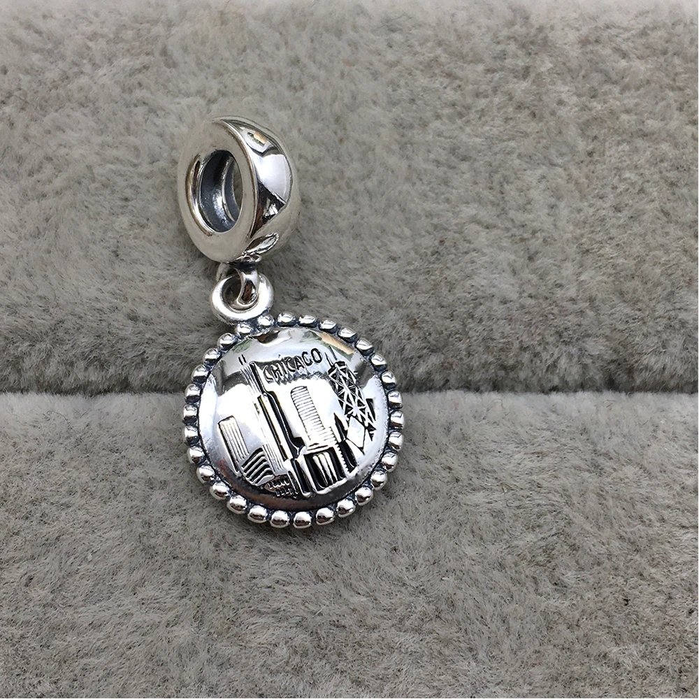 Женский кулон из серебра 2020 пробы с подвеской в виде Чикаго | Украшения и