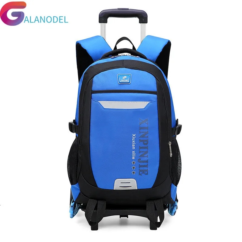 Рюкзак со съемными колесами 2/6 детские школьные сумки для мальчиков и девочек