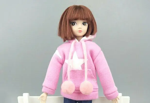 pink star Темно-синий свитер ручной работы для кукол Blythe, пальто, модная одежда для кукол Blyth, топы для кукол, подарок, детская игрушка 1/6, аксессуары для кукол - Цвет: pink star