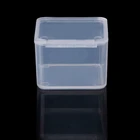 Маленький, квадратичная ясная Пластик коробка для хранения ювелирных изделий, Коробки бусины ремесел чехол контейнеры XX9B