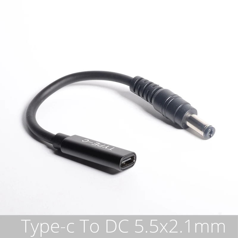 

Переходник usb-c (гнездо)/DC 3,1*5,5 мм (штекер) для зарядного устройства, адаптер для Lenovo, Asus, HP, Dell, PD