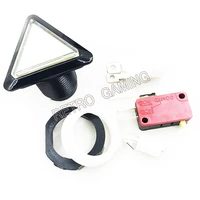 5 colors arcade console button 12v triangle led push button with microswitch black circle illuminated for bartop cabinet machine