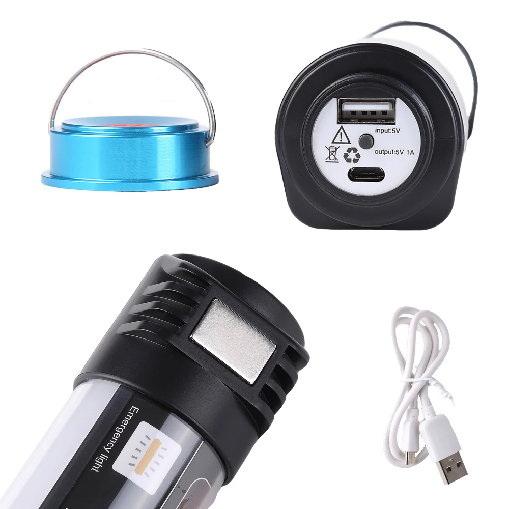 Pаспродажа Многофункциональный зарядный портативный тент-светильник 10LED USB Ручной флэш-светильник водонепроницаемый для кемпинга и пеших прогулок