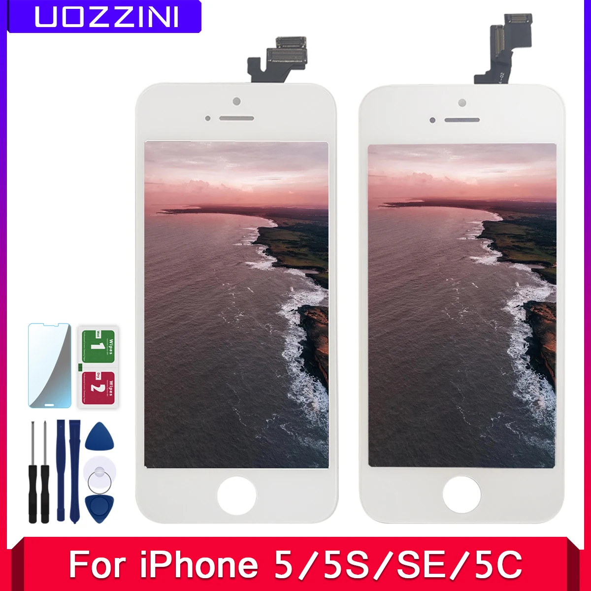 5/10 шт. сенсорный ЖК-дисплей для iPhone 5 5C | Мобильные телефоны и аксессуары