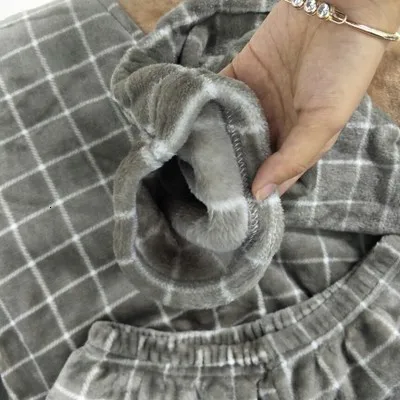Мужские пижамы, зимние пижамы с круглым вырезом и длинным рукавом для мужчин, одежда для сна, толстые теплые коралловые флисовые Мужские пижамные комплекты, Мужская домашняя одежда XXXL