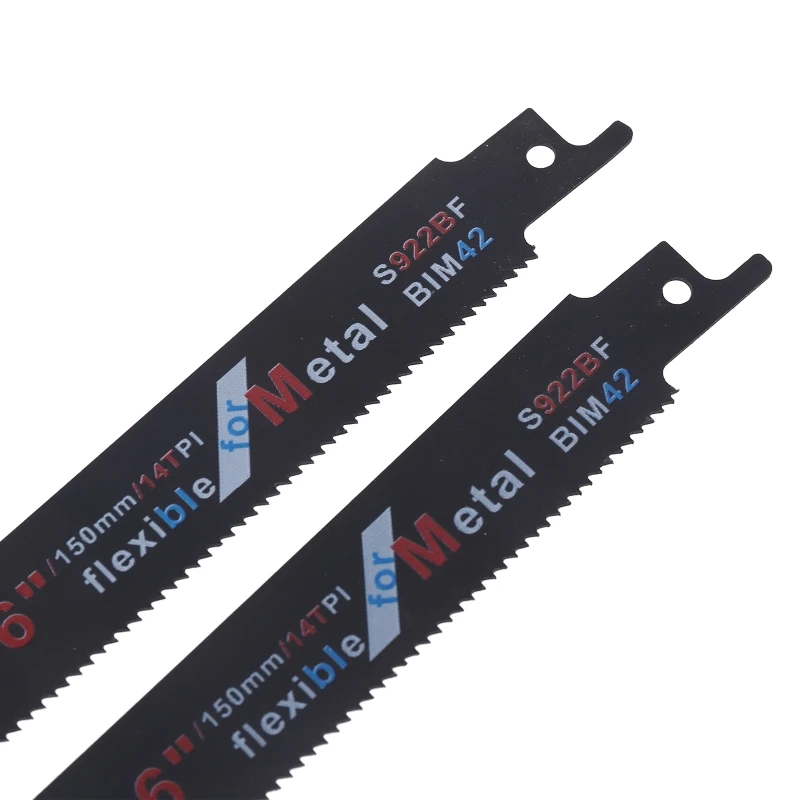 

2pcs 150mm 18TPI BIM Reciprocating Saw Blades for Cutting Metal Aluminum