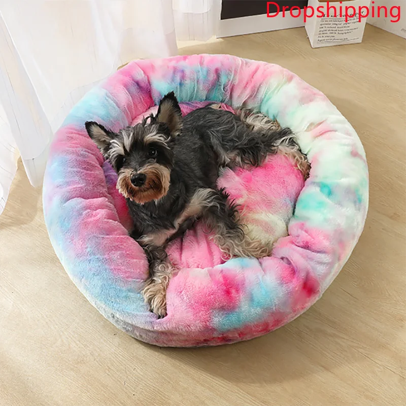 Кровать для собак, супермягкая моющаяся длинная плюшевая кровать для питомцев, домашняя бархатная кровать для собак и кошек, кровать для со...