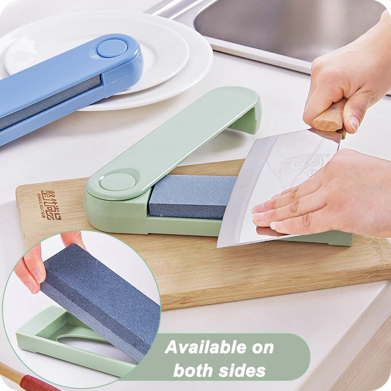 

Non-slip Double-sided Knife Sharpener with Base Durable Manual Grindstone Whetstone Grinding Stone Kitchen Tools Knives Supplies