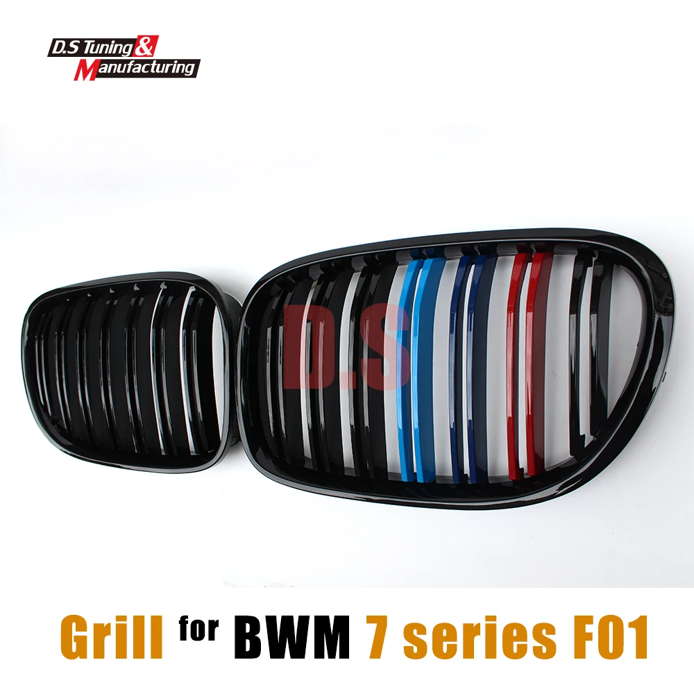 F01 2 планка Передняя гоночная решетка сетки для почек BMW F02 F03 F04 7 серии 2010 2015 4