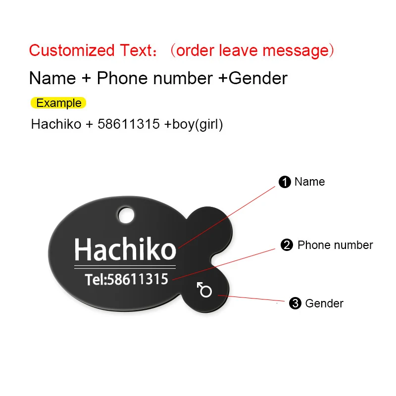 Персонализированные идентификационные бирки YVYOO для собак 1 шт. алюминиевая