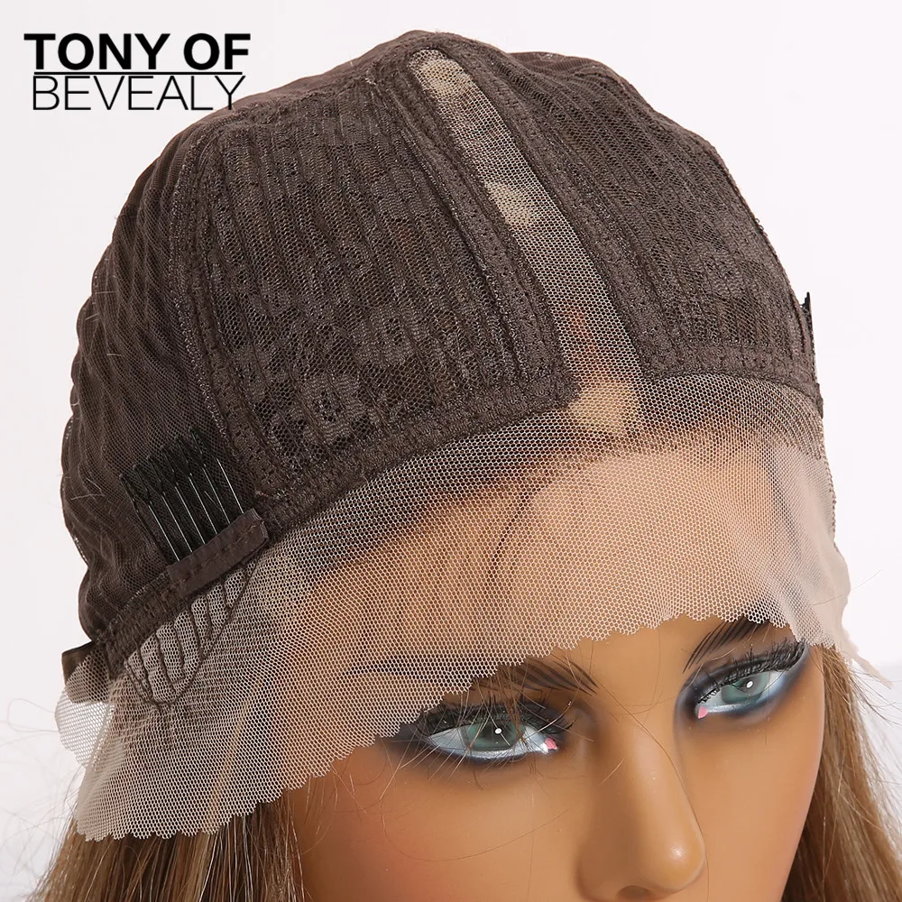 

Long Wavy Brown Highlights Lace Front Synthetic Wigs with Baby Hair Lace Wigs for Women High Density Daily Heat Resistant Wigs