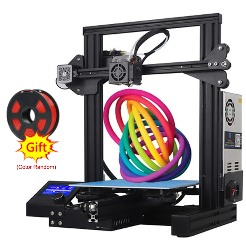 

Wanqi DIY 3D принтер 220X 220X250 Настольная 3D печать экструдер металлическая рамка Impresora Высокая точность impressora