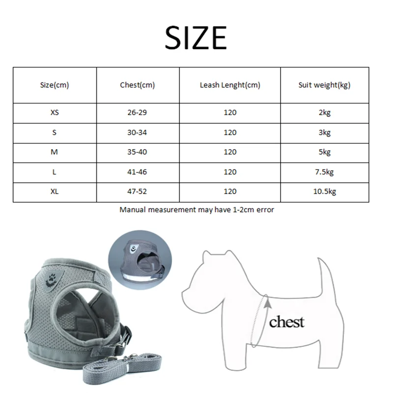 Светоотражающая шлейка для собак регулируемый Воздухопроницаемый мягкий