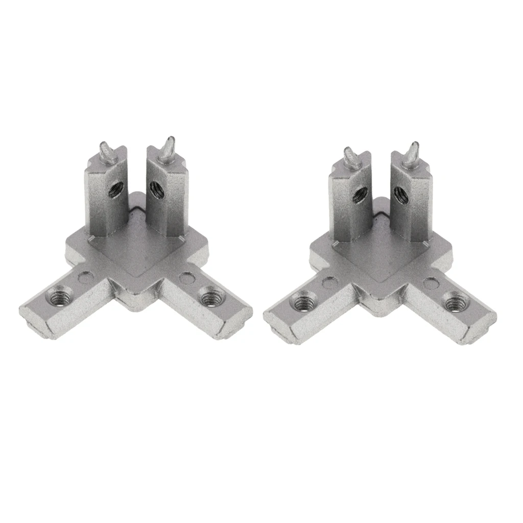 

2pcs Aluminum Profile EU 2020 T-slot 3-way 90 Deg Corner Interior