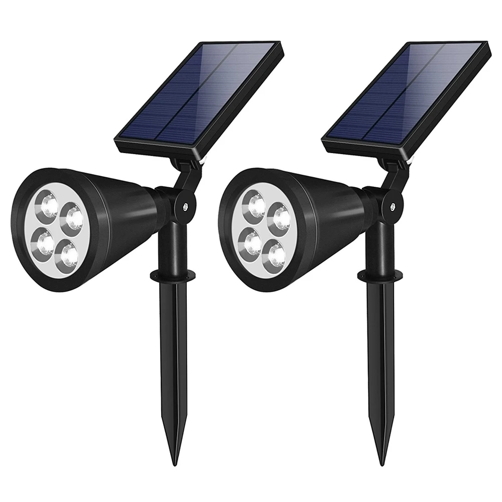 2 шт. 4 светодиодный солнечный отражатель авто изменение цвета водонепроницаемый