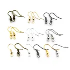 Серьги-Крючки из проволоки для ушей с золотым, серебряным и бронзовым покрытием, аксессуары для ювелирных изделий сделай сам, большие серьги-Крючки для ушей, 100 шт.