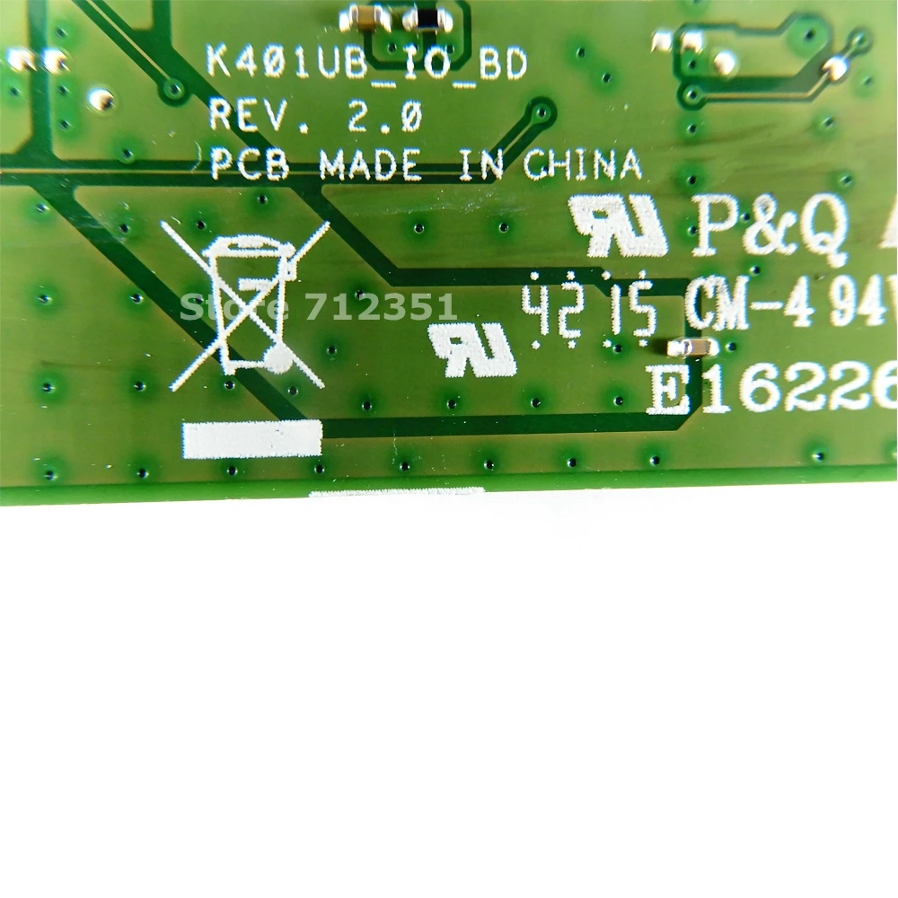 Плата ввода вывода K401UB REV2.0 для ASUS K401 K401U K401L K401LB материнская плата ноутбука USB